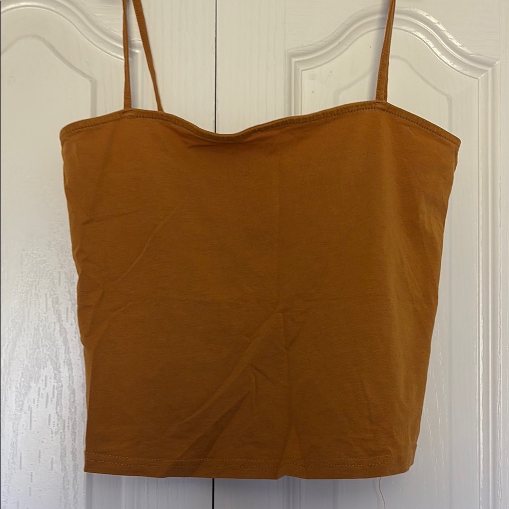 H&M Brown Fitted Bustier Camisole